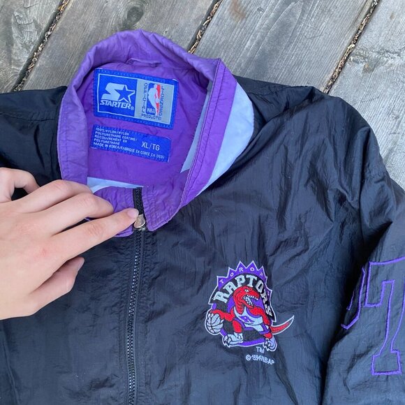 Vintage Starter NBA Toronto Raptors Embroidered Windbreaker Jacket XL - Picture 6 of 6